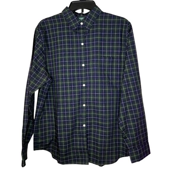 Ralph Lauren Other - Ralph Lauren Men’s  Large Blue & Green Plaid Buttondown Shirt [0064]